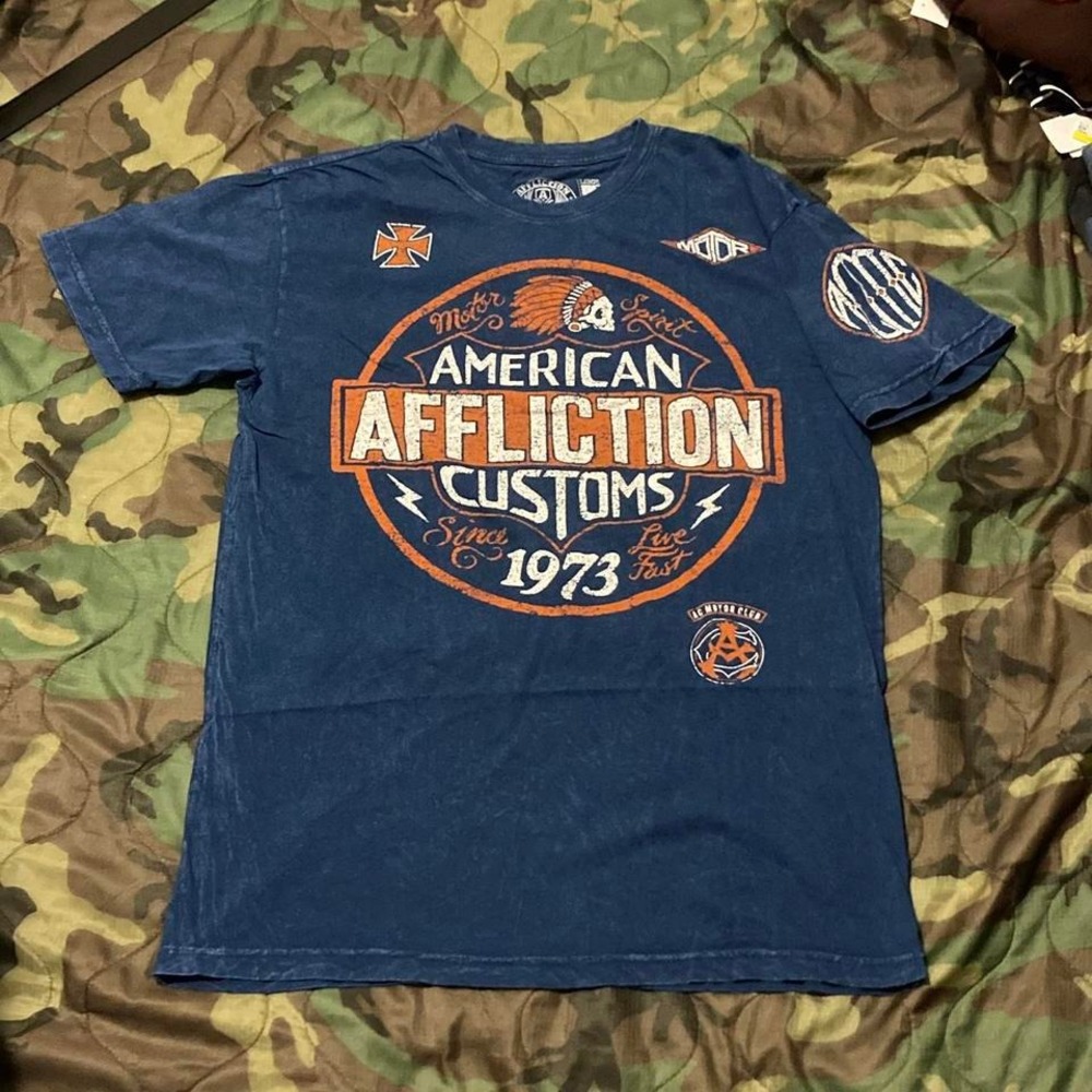 Y2K Affliction American customs graphic tee